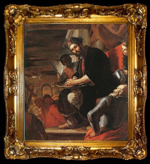 framed  PRETI, Mattia Pilate Washing his Hands af, ta009-2